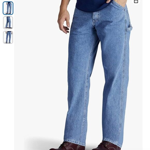 NWT Lee Men's Loose Fit Straight Leg Carpenter Jean, retro stone, 40Wx34L - Picture 1 of 4